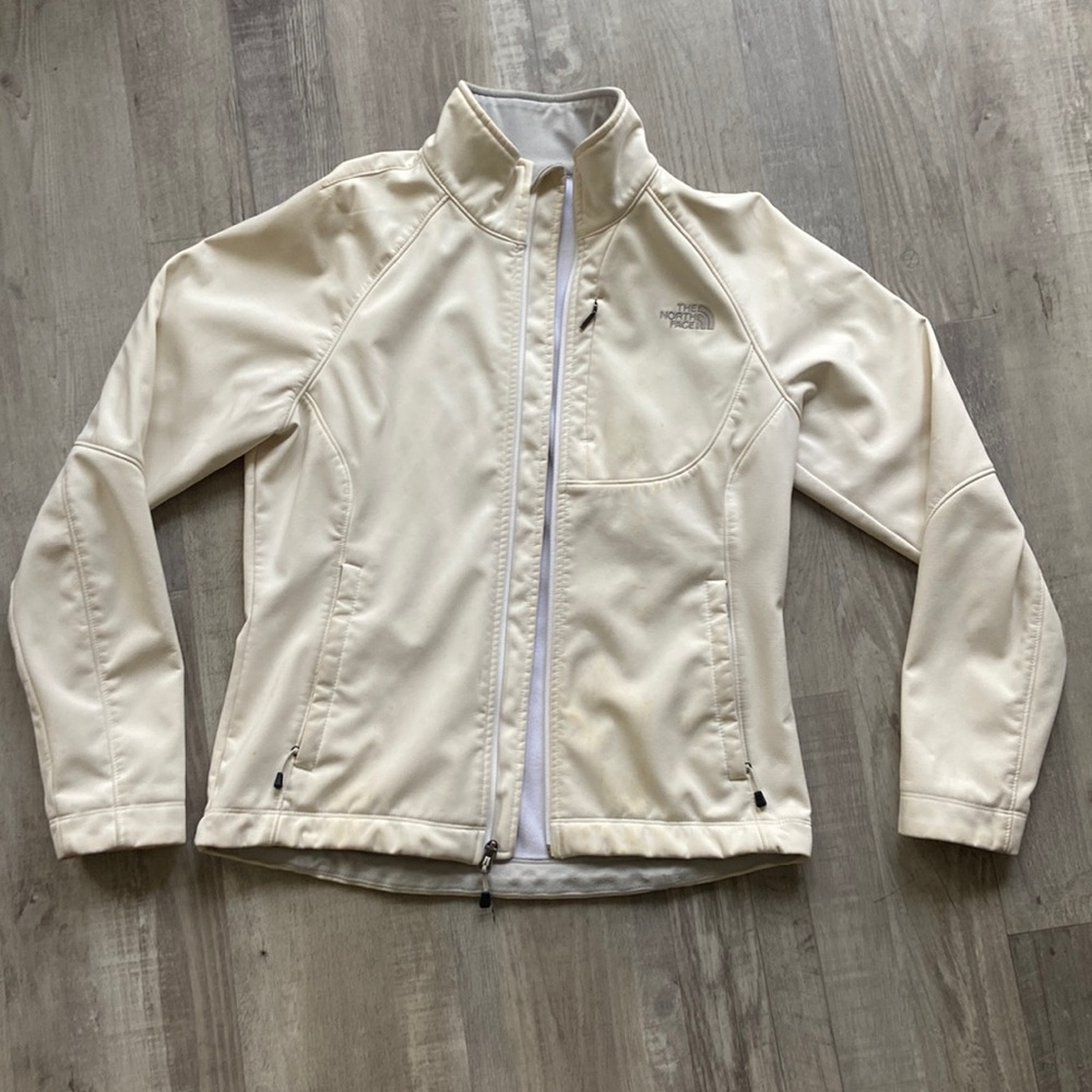 North Face, White, Size Medium